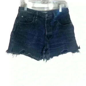 We the free from free people black denim shorts size 28